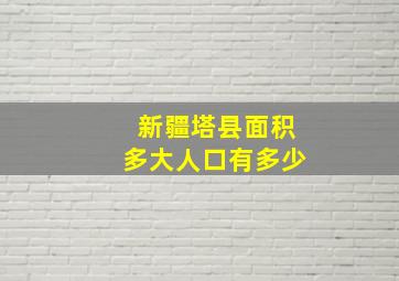 新疆塔县面积多大人口有多少