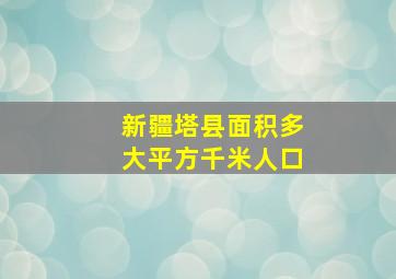 新疆塔县面积多大平方千米人口