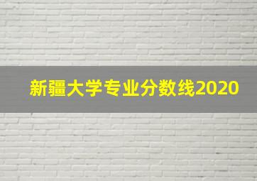 新疆大学专业分数线2020