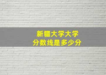 新疆大学大学分数线是多少分