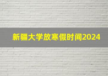 新疆大学放寒假时间2024