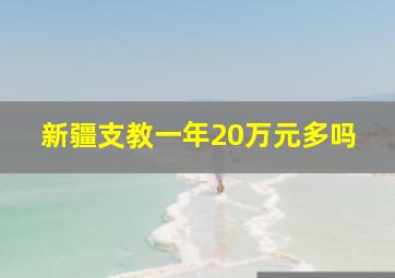 新疆支教一年20万元多吗