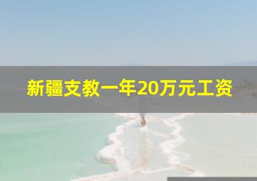 新疆支教一年20万元工资