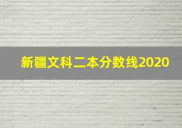 新疆文科二本分数线2020