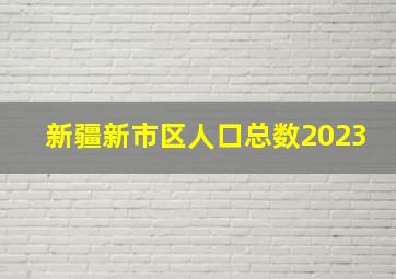 新疆新市区人口总数2023