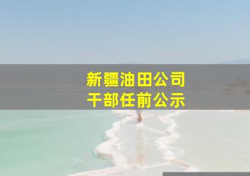 新疆油田公司干部任前公示