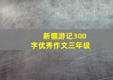 新疆游记300字优秀作文三年级