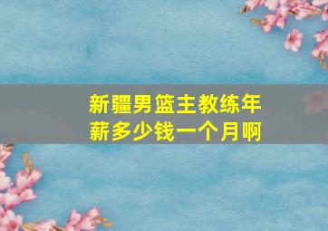 新疆男篮主教练年薪多少钱一个月啊