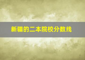 新疆的二本院校分数线