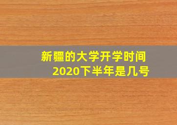 新疆的大学开学时间2020下半年是几号