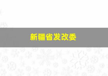 新疆省发改委