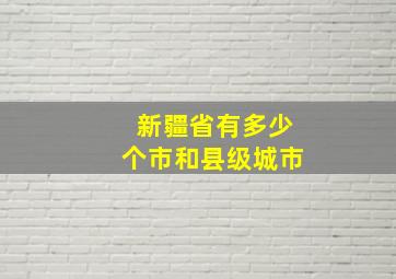 新疆省有多少个市和县级城市