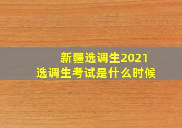 新疆选调生2021选调生考试是什么时候