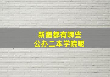 新疆都有哪些公办二本学院呢