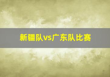 新疆队vs广东队比赛