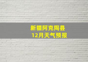 新疆阿克陶县12月天气预报