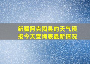 新疆阿克陶县的天气预报今天查询表最新情况