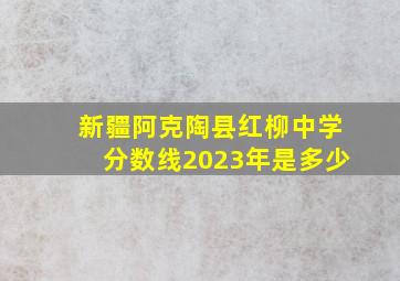 新疆阿克陶县红柳中学分数线2023年是多少