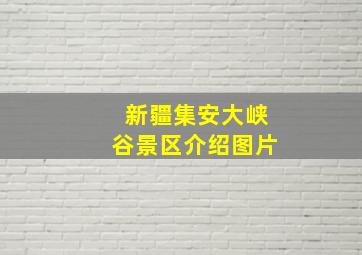 新疆集安大峡谷景区介绍图片