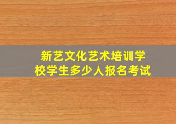 新艺文化艺术培训学校学生多少人报名考试