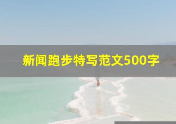 新闻跑步特写范文500字