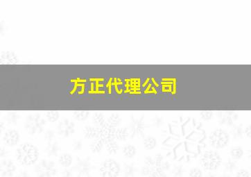 方正代理公司