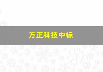 方正科技中标