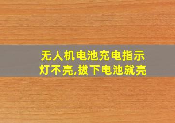 无人机电池充电指示灯不亮,拔下电池就亮