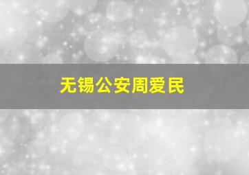 无锡公安周爱民