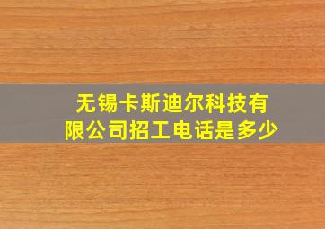 无锡卡斯迪尔科技有限公司招工电话是多少