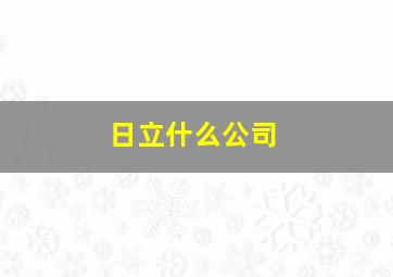 日立什么公司