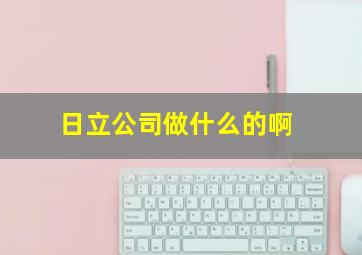 日立公司做什么的啊