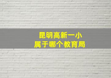 昆明高新一小属于哪个教育局