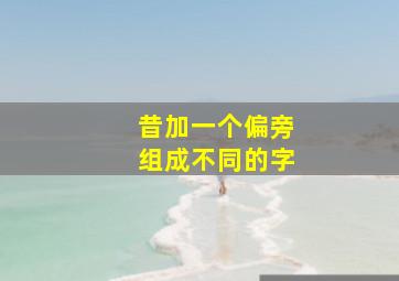 昔加一个偏旁组成不同的字