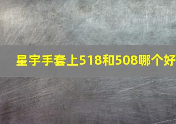 星宇手套上518和508哪个好