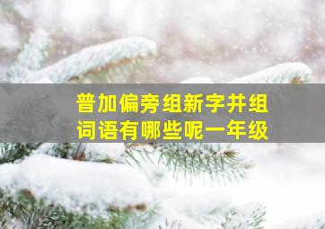 普加偏旁组新字并组词语有哪些呢一年级