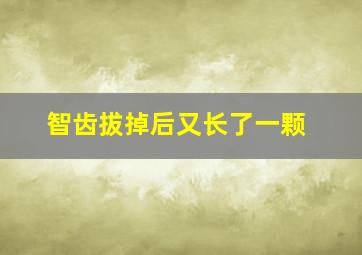 智齿拔掉后又长了一颗