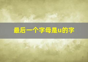 最后一个字母是u的字