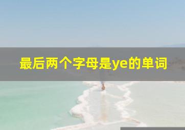 最后两个字母是ye的单词