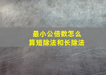 最小公倍数怎么算短除法和长除法