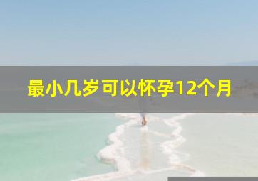 最小几岁可以怀孕12个月