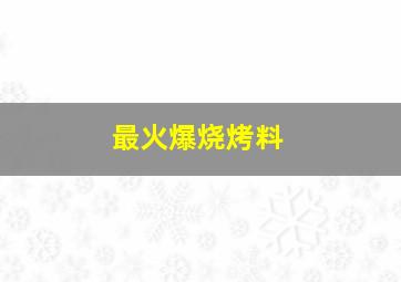 最火爆烧烤料