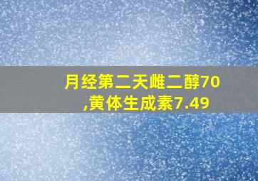 月经第二天雌二醇70,黄体生成素7.49