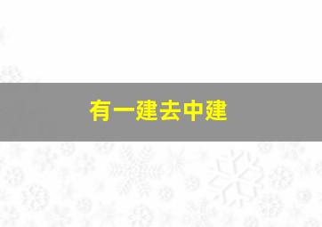 有一建去中建