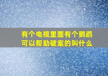 有个电视里面有个鹦鹉可以帮助破案的叫什么