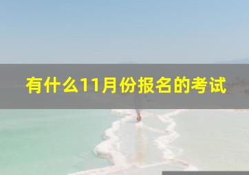 有什么11月份报名的考试