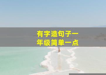 有字造句子一年级简单一点