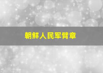 朝鲜人民军臂章