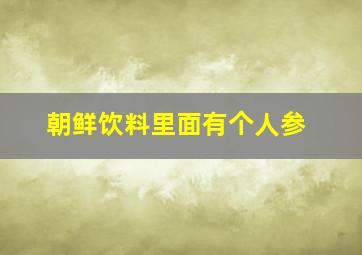 朝鲜饮料里面有个人参