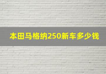 本田马格纳250新车多少钱